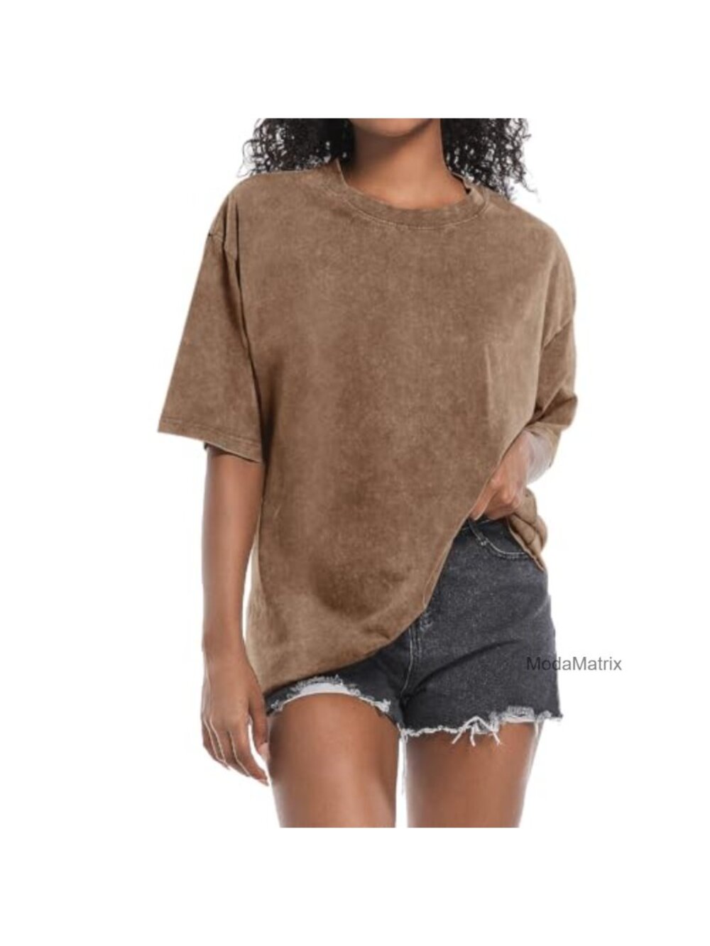 Oversized Vintage Acid Wash T Shirt Distressed Cotton Tee